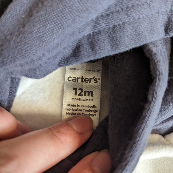 Carter's Polar Bear & Camo Fleece Set 12M - Picture 3 of 7